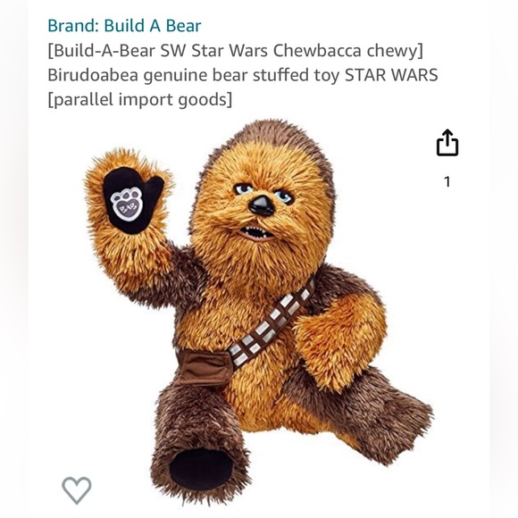 Chewbacca Build A Bear stuffie - Picture 6 of 6